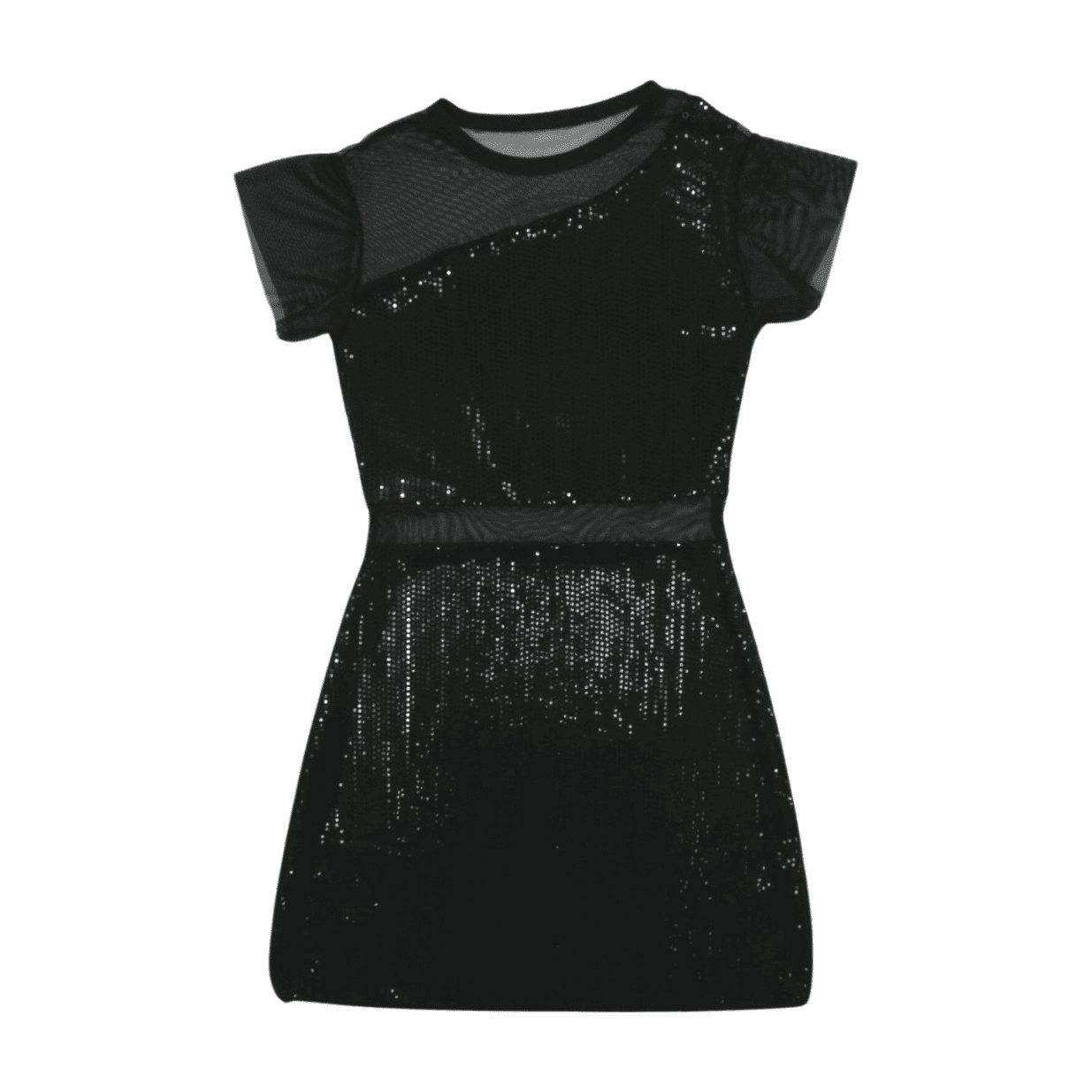 Vestido Manga Curta com Tule 5000062 - Amora