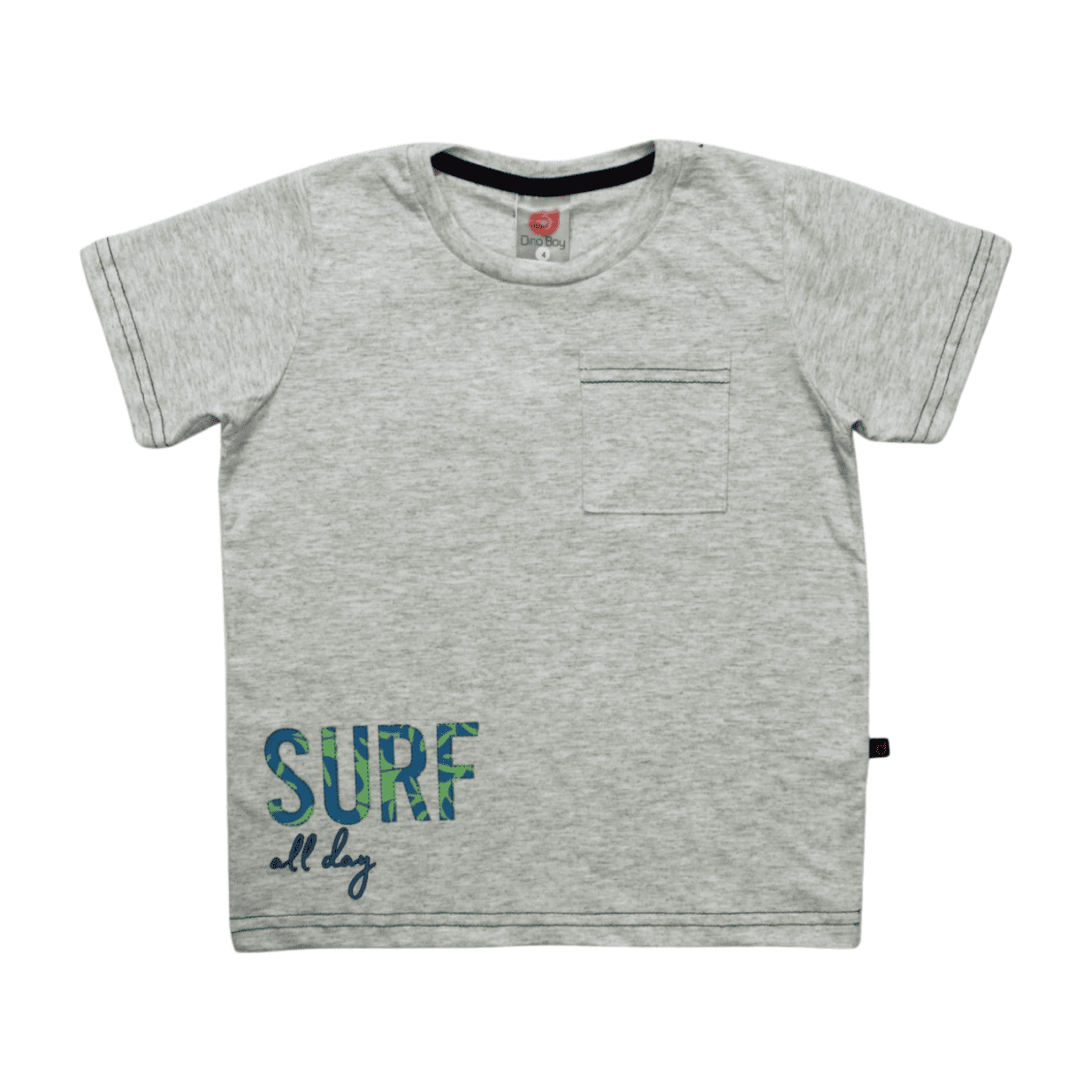 Camiseta Manga Curta Estampa Surf 07909 - Dino Boy