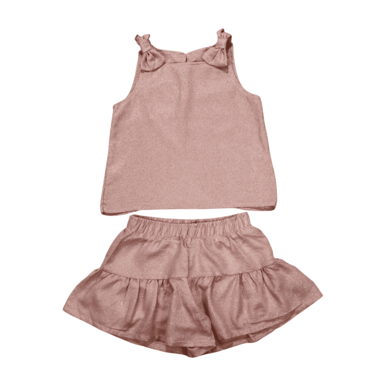 Conjunto Feminino Blusa e Shorts Tecido Lurex 4254 - Dila