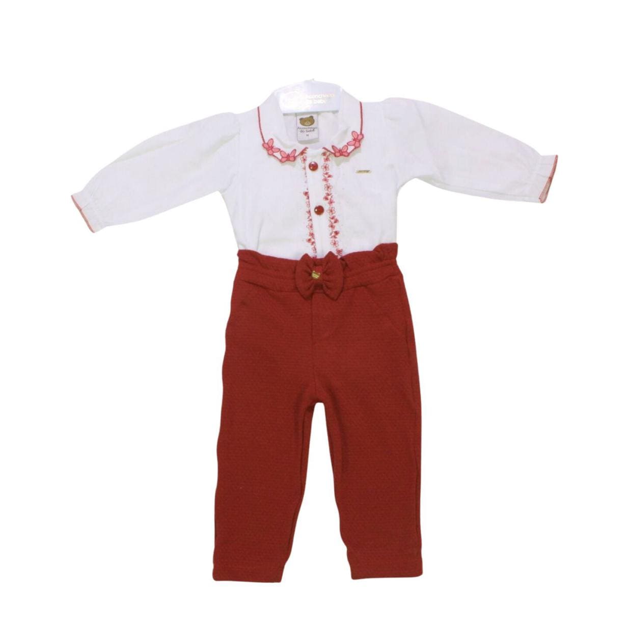 Conjunto Longo Feminino Body e Calça Laço 212695 - Aconchego do Bebê