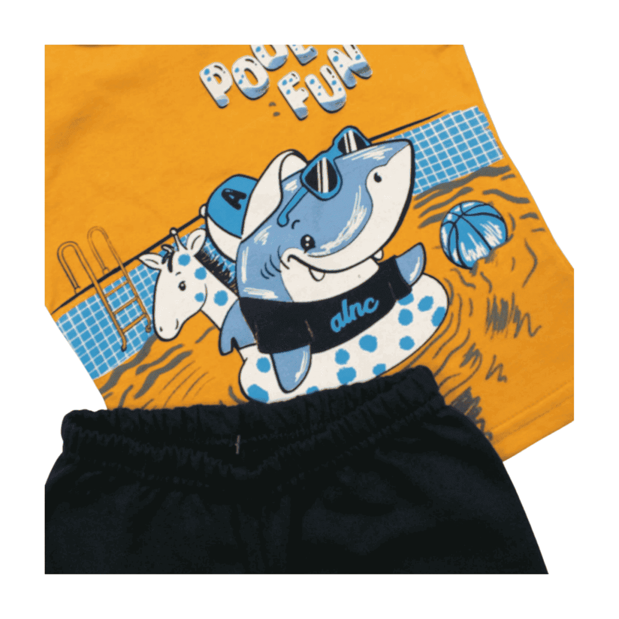 Conjunto Masculino Regata Tubarão e Bermuda Moletinho 60402 - Alenice