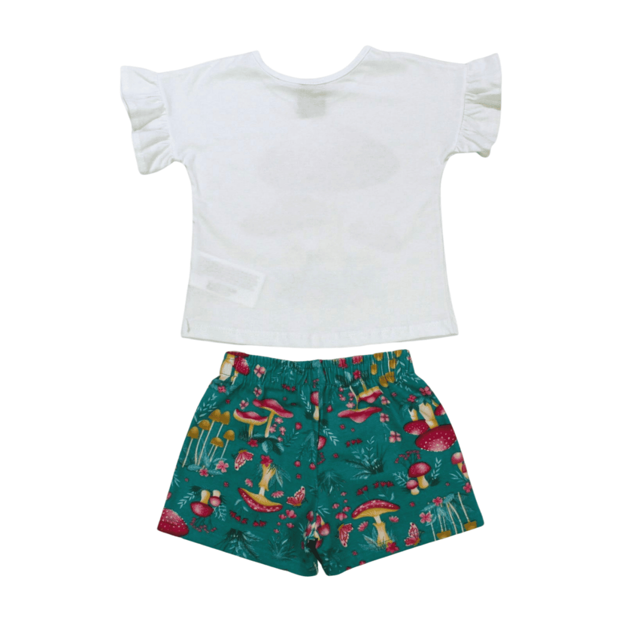 Conjunto Feminino Blusa e Shorts Estampado Cogumelos 1000539 - Kyly