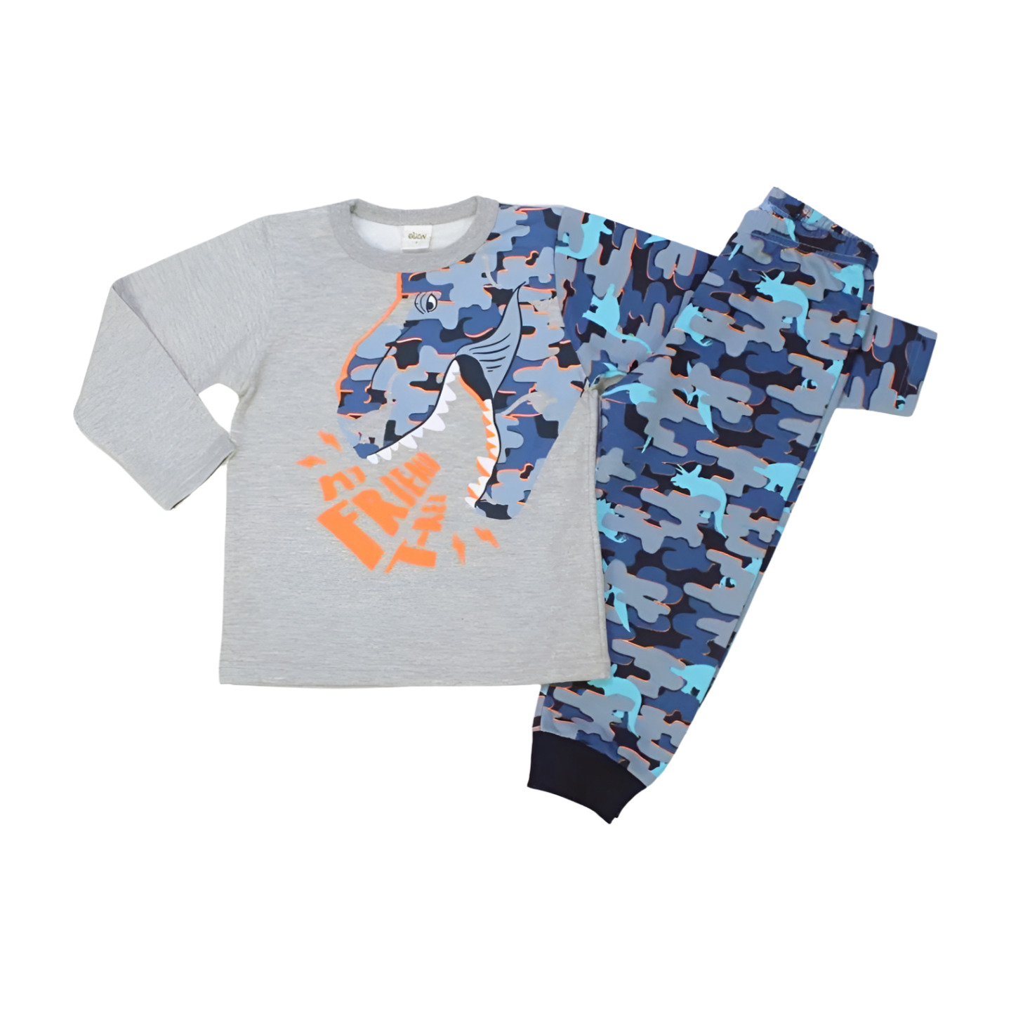 Pijama Moletom Flanelado Masculino Estampa Dino 12046 - Elian