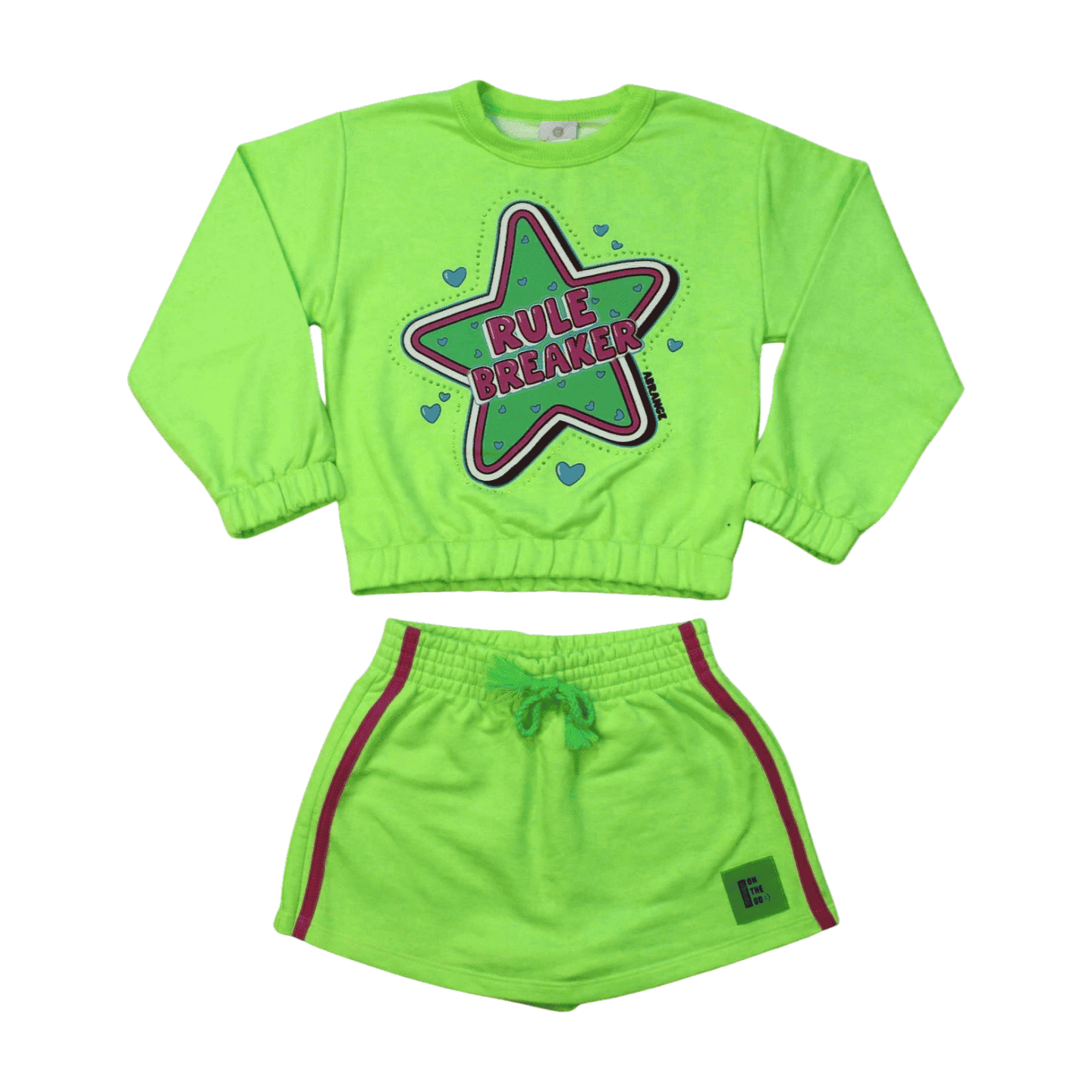 Conjunto Longo Blusa, Shorts Saia Listra Lateral  11910 - Abrange