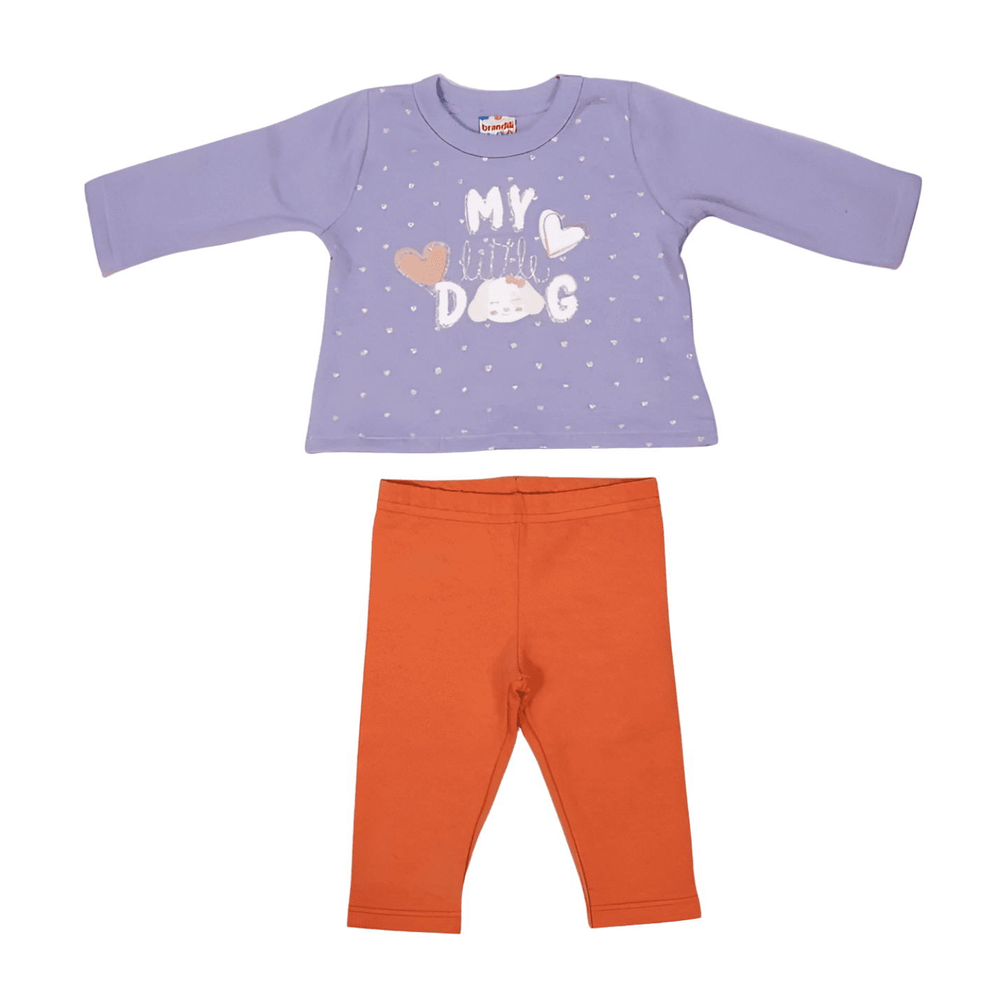 Conjunto Longo Feminino Blusa Moletom e Legging Molecotton Dog 54911 - Brandili