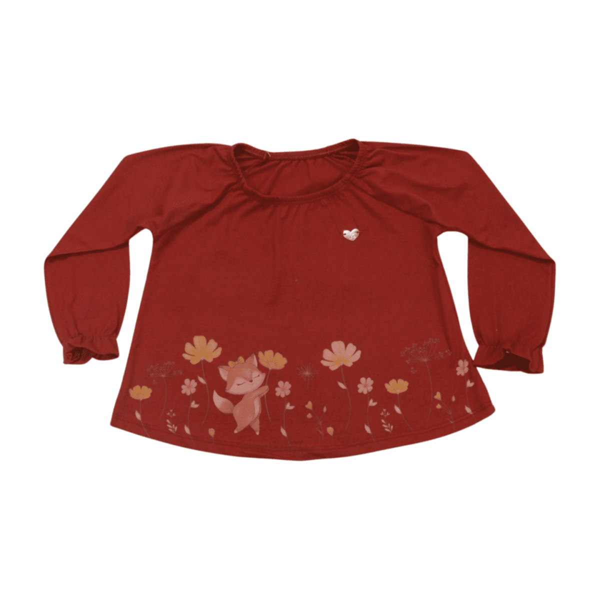 Blusa Manga Longa Estampa Raposa 11691 - Kaiani