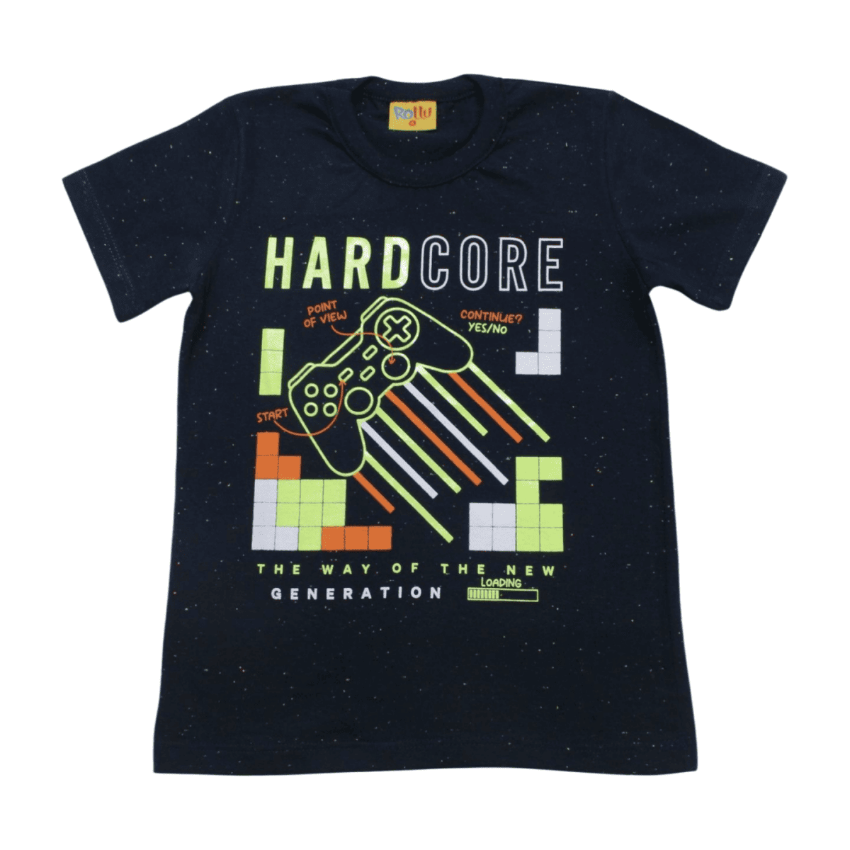 Camiseta Manga Curta Estampa Hard Core 22228 - Rollu