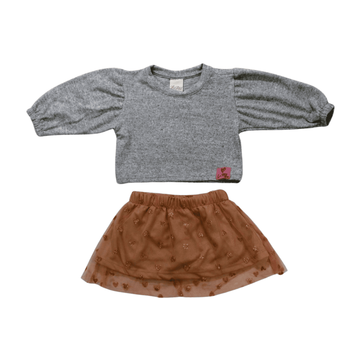 Conjunto Longo Blusa Strass e Saia Tule - 1474 - Le Petit