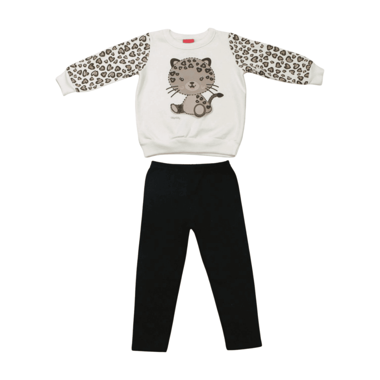 Conjunto Longo Feminino Blusa Estampa Oncinha e Legging 60202 - Kely Kety