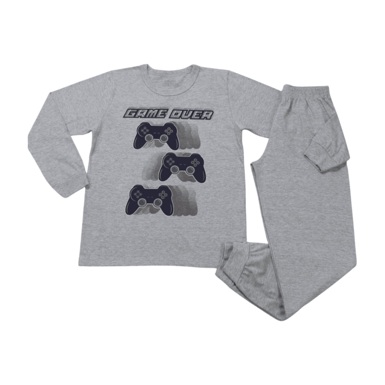 Pijama Malha Longo Masculino Estampa Controles Brilha no Escuro 9285 - Bicho Bagunça