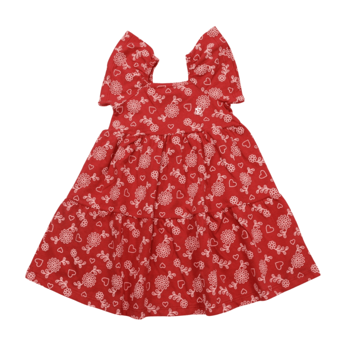 Vestido Cavado Estampado Corações 22110 - Rollu